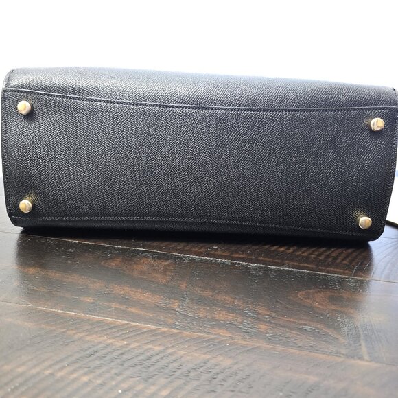 Vintage Coach Avary Carryall in Black Crossgrain Leather with Gold-Tone Hardware - Picture 7 of 16